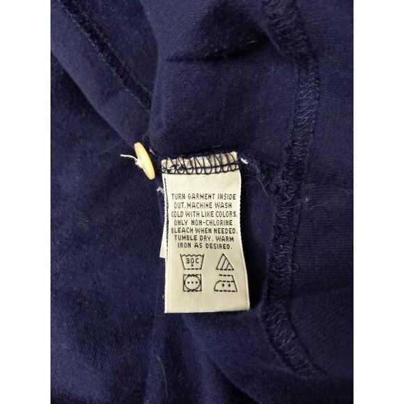 Eddie Bauer Womens S/P Navy Blue Cotton Polo Midi Dress Button Front - Picture 7 of 8